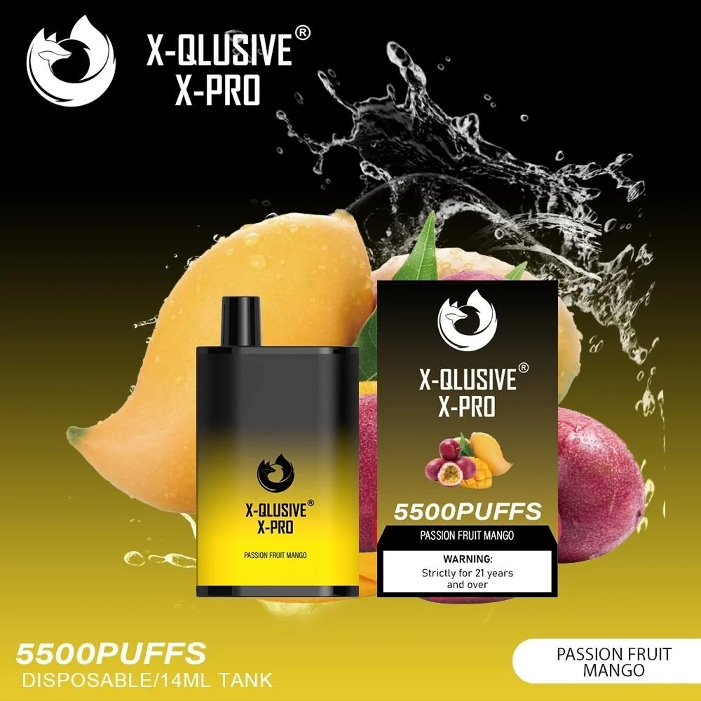 x qlusive x pro passion fruit mango – 5500 puffs.webp
